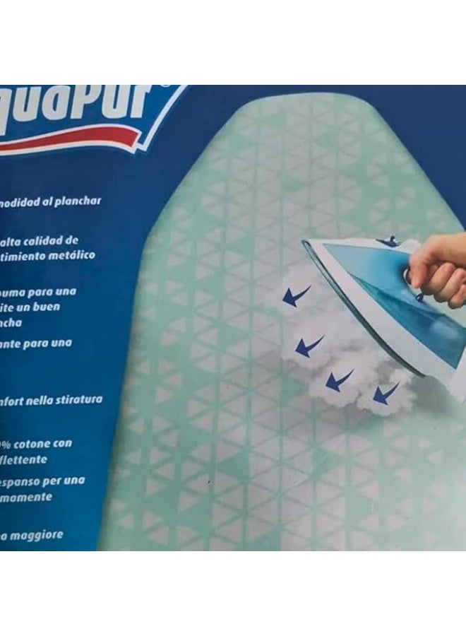 مفرش طاولة قابل للكي - مقاوم للحرارة - خامة عالية الجودة - سهل التركيب والتنظيف - مقاس 38 × 120 سم - بنقشة بيضاء وخضراء فاتحة (كتان ثقيل) - Image 1